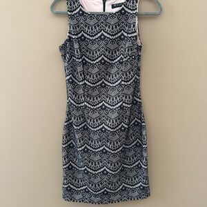 Guess Black and light pink Geometric Mini Dress